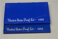2 U.S. Mint Sets 1968 & 1969