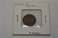 1922d Lincoln Cent