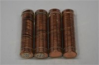 4 Rolls (200) Uncirculated 1960d Small Date