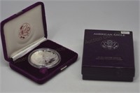 1987 American Silver Eagle Proof w/Box & COA