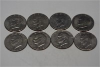 8 Ike Dollars, various years