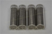 4 Rolls (160) 1942d Nickels, nice condition