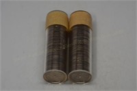 2 Rolls (80) Uncirculated 1958p Nickels
