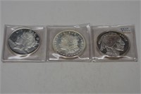 3 - .999 Silver Troy oz. Rounds