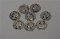 8 Better Date 1930's Washington Silver Quarters