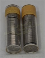 2 Rolls (80) Jefferson Nickels 40-1939s, 40-1939d