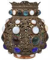 Gothic Jeweled Pull Down Hall Lamp Shade