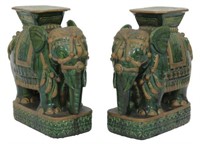 Pr. Elephant Pottery Garden Stools