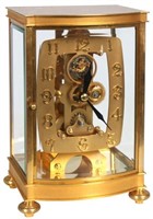 Unusual Brass Skeleton Crystal Regulator