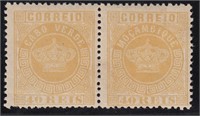 Cape Verde stamps #13b Mint HR Avg Pair CV $110