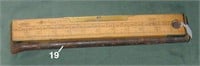 E. PRESTON & SONS 12" boxwood & brass rule & level