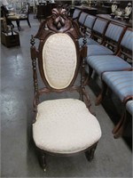 Victorian side chair, Fruit carved
