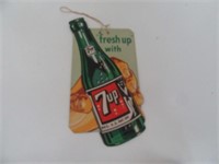 1947 Fresh Up 7 UP Hanging Sign NOS
