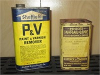 Lot of 2 Old Tins Paint & Drugs