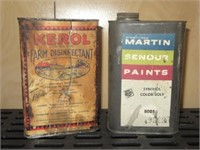Lot of 2 Old Incectiside & Paint Can