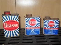 Lot of 3 Brasso Advertising Cans