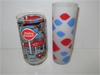 Lot of 2 1970's Dairy Queen Glasses