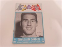 1957 Toronto Maple Leafs Hockey Program  Pulford