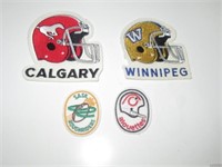 Lot of 4 1970's CFL Football Patches