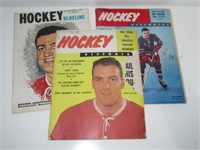 Lot of 3 1950's 60's Hockey Magazines