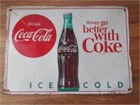 1950's Drink Coca Cola Tin Sign