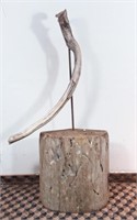 MA Zing, sculpture en bois d'épave BC, "Corne".