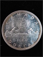 Pièce de monnaie,  Dollar Canadien 1966, en