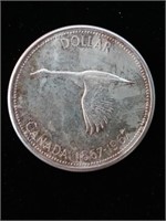 Pièce de monnaie, Dollar Canadien 1867-1967, en