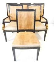 Six Outstanding Custom made Lizard Skin Chairs