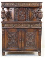 American Feudal carved China Cabinet