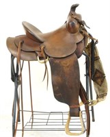 Visalia custom high back saddle Rancho San Marcos