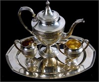 International Wedgwood sterling 4 pc tea set 1836g