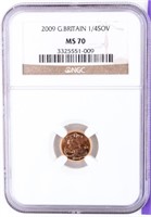 Coin 2009 Great Britain 1/4 Sov. Gold NGC MS70