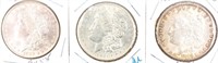 Coin 3 Morgan Silver Dollars 1888-O, 1921, 1885-O