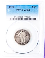 Coin 1926 Standing Liberty Quarter PCGS VG08