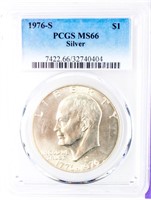 Coin 1976-S Silver Ike Dollar PCGS MS66