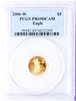 Coin 2006-W 1/10 Gold Eagle PCGS PR69DCAM