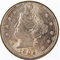 Coin 1902 Liberty Nickel Brilliant Uncirculated