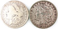 Coin 2 Morgan Silver Dollars 1900-O & 1882-P