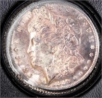 Coin 1883-O Morgan Silver Dollar BU Rainbow Tone