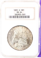 Coin 1885-O Morgan Silver Dollar NGC MS64