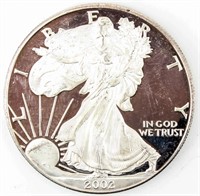 Coin 2002 Proof American Silver Eagle  .999 Silver