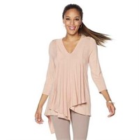 New Nene Leakes Rose Quartz Drapes 3/4 Sleeve Top