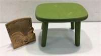 Vintage Wood Stool K7F