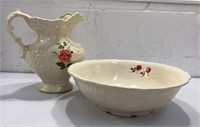 Ceramic Pitcher and Wash Basin K7D