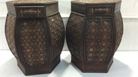 Pair of Woven Side Tables K8A