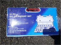 21pc 3/4" Socket Set