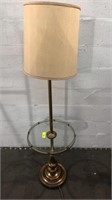 Vintage Brass Side Table Floor Lamp Q10A