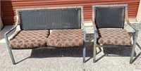 Outdoor Wicker & Metal Patio Chairs W9A