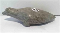 SEAL SOAPSTONE CARVING - 8" L